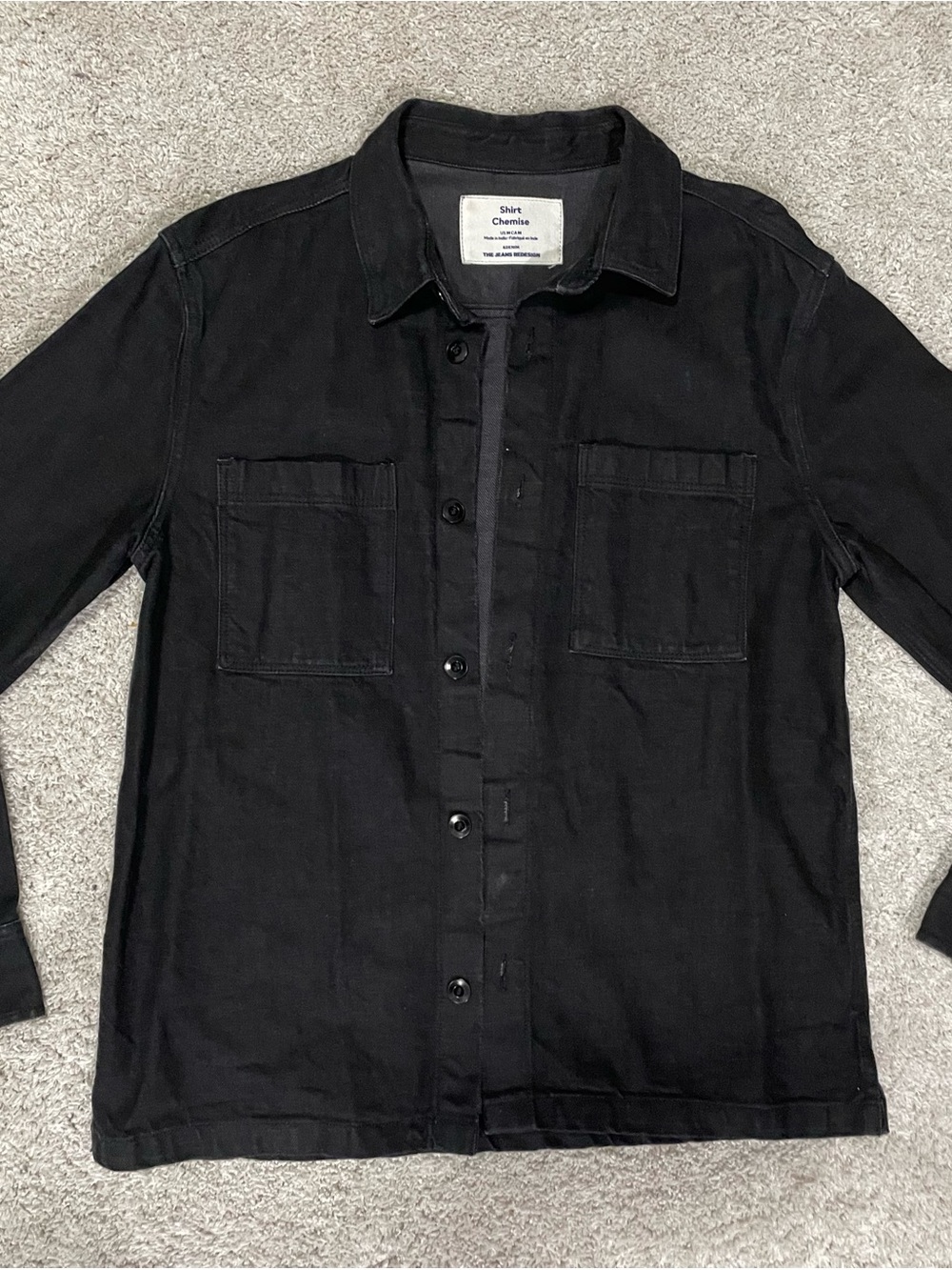 Black Men's Overshirt Jacket
